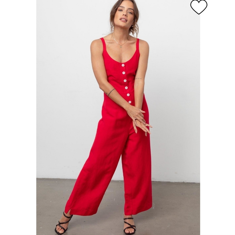 Rails Teresa wide leg jumpsuit in red XL